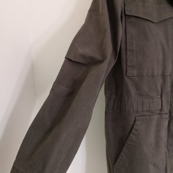 LA VIE By Rebecca Taylor Women's Military Field Jacket Removable Faux Fur Lined - Picture 6 of 7